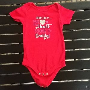 Red Valentine's Daddy Celebrate Onesie 24M